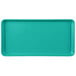 A mint green rectangular MFG Tray with a white background.