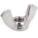 A close-up of a Garde stainless steel wing nut with two handles.