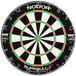A Nodor SupaBull2 dartboard with red, green, and black center sections.