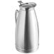 A Choice stainless steel thermal coffee server with a lid and a handle.