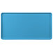 A sky blue rectangular MFG Tray display tray with a white border.