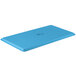 A sky blue rectangular MFG Tray with a white background.