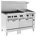 A Vulcan Endurance stainless steel commercial gas range with 6 burners, a 24-inch griddle, and 2 ovens.
