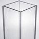 A clear rectangular acrylic ice chamber with a black border.