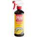 A yellow container of PAM All Purpose Liquid Release Spray with a red label.