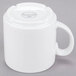 A white Libbey porcelain mug with a handle.