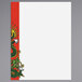 Menu paper with a white background and a red border with a green dragon on it.