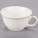 A Libbey ivory flint porcelain low tea cup with a handle.
