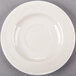 Libbey 950038431 Cascade 5 3/4" Ivory (American White) Round Medium Rim Flint Porcelain Tea Saucer - 36/Case