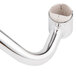 A Metro chrome ergonomic handle with white ends.