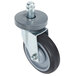 A Metro 5" swivel stem caster with a black and grey wheel.