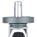 A Metro Super Erecta swivel stem caster with a metal base and black wheel.