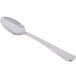 A Libbey stainless steel demitasse spoon with a handle.