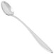 A World Tableware stainless steel iced tea spoon with a silver handle on a white background.