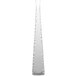 A silver stainless steel Libbey Conde dinner knife with a curved design.