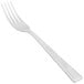 A silver Libbey Conde stainless steel dinner fork.
