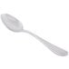 A Reserve by Libbey stainless steel demitasse spoon with a silver handle.