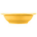 A yellow Libbey Cantina fruit bowl on a white background.