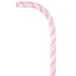A close-up of a pink and white striped straw.