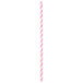 A Creative Converting jumbo straw with a pink and white striped design.