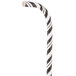 A close-up of a black and white striped Creative Converting paper straw.