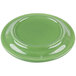 A green Libbey Cantina porcelain saucer with a round rim.