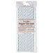 A package of Creative Converting jumbo paper straws with pastel blue and white stripes.