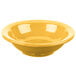 A close up of a yellow Libbey Cantina fruit bowl.