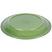 A green Libbey porcelain plate with a circular rim.