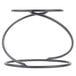 A black metal American Metalcraft wrought iron riser set with a round top.