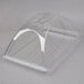 A clear polycarbonate tray with a clear plastic double end cut cover.