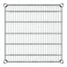A close-up of a Regency stainless steel wire shelf grid.