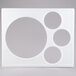 A white plastic frame with four circles.