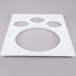 A white plastic tray with four circle-shaped holders.