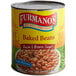 A white Furmano's #10 can of baked beans with a label.
