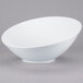A Libbey Ultra Bright White Belmar bowl with a large rim.
