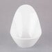 A Libbey white porcelain bowl with an egg shape.