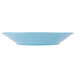 A light blue bowl with a white border.