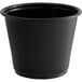 A Choice black plastic souffle cup.
