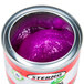 A white Sterno chafing dish fuel canister with purple ethanol gel inside.