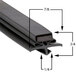 A black rubber True 810761 equivalent magnetic door gasket with measurements.