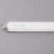 A Satco T8 fluorescent tube light with a silver tip.