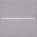 A Satco HyGrade T8 fluorescent light tube with white light on a gray background.