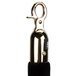 A black and gold Aarco stanchion rope with brass ends.