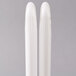 Two Satco HyGrade pin-based compact fluorescent light bulbs with white tubes and a black border.