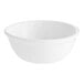 An Acopa bright white stoneware nappie bowl on a white background.