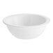 An Acopa bright white stoneware bowl on a white background.