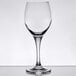 A close-up of a clear Stolzle Nadine dessert wine glass.