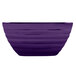 A Vollrath purple metal serving bowl on a white background.