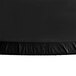 A black plastic tablecloth with elastic edges.
